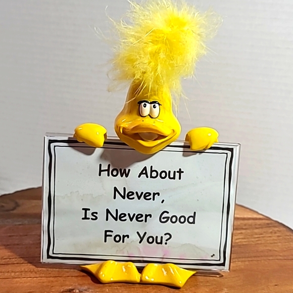 J&D Designs FUNNY ANIMALS 3D Ceramic Duck Card/Picture Holder - Picture 1 of 8